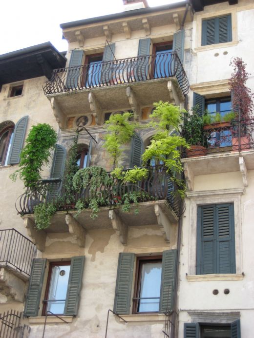 Smukke gamle huse i Verona.